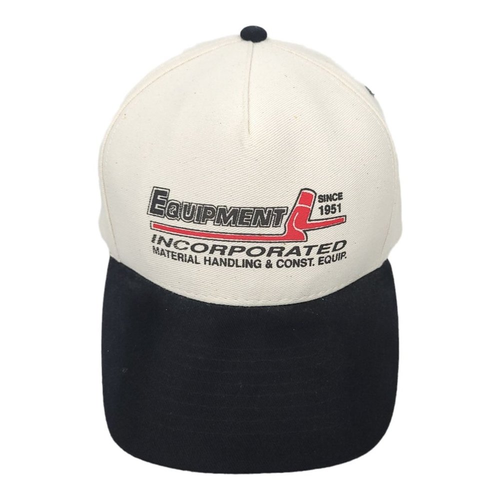 Mohrs Equipment Incorporated Double Snapback Cap Trucker Baseball Off White Blac